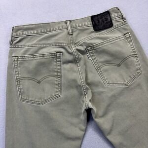 Levi's 513 Corduroy Jeans Mens 31x30 Slim Green Black Patch White Tab Straight